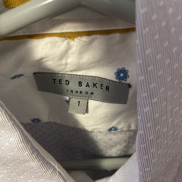 Mens size 1 Ted baker button down long sleeve shirt. - Picture 7 of 11